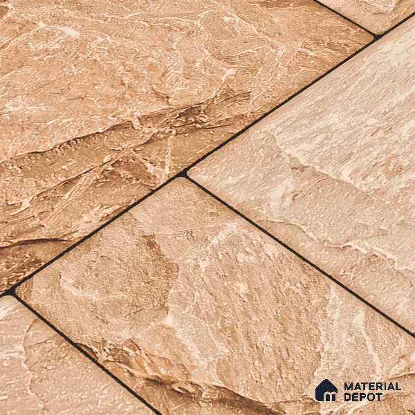 Elevation Wall Tile TL 00067 B Coffee Beige 2 ft x 1 ft Punch Matte Finish Vitrified Tile - 9 mm | Suitable For Feature Wall, Boundary Wall, Balcony, Outdoor (Sample)
