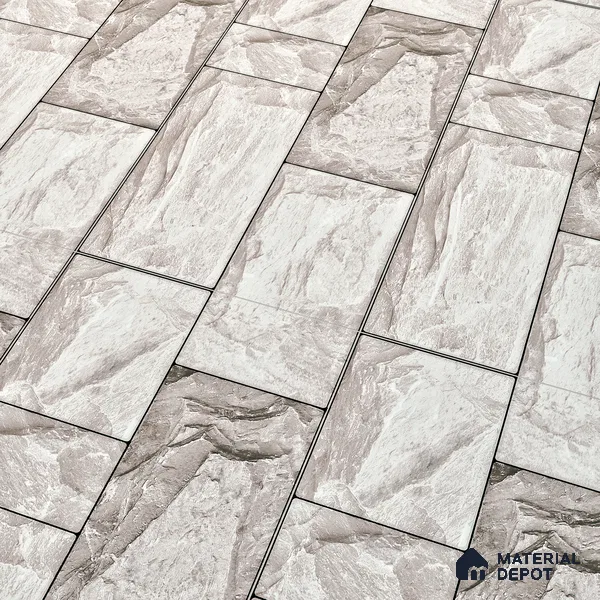 Elevation Wall Tile TL 00067 C Grey Vanilla 2 ft x 1 ft Punch Matte Finish Vitrified Tile - 9 mm | Suitable For Feature Wall, Boundary Wall, Balcony, Outdoor