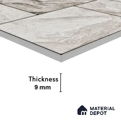 Elevation Wall Tile TL 00067 C Grey Vanilla 2 ft x 1 ft Punch Matte Finish Vitrified Tile - 9 mm | Suitable For Feature Wall, Boundary Wall, Balcony, Outdoor