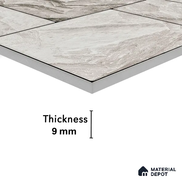 Elevation Wall Tile TL 00067 C Grey Vanilla 2 ft x 1 ft Punch Matte Finish Vitrified Tile - 9 mm | Suitable For Feature Wall, Boundary Wall, Balcony, Outdoor