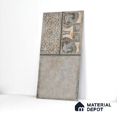 Parking Floor & Wall TL 00061 A Smoke Grey Quartz 2 ft x 1 ft Matte Finish Stone Vitrified Tile - 12 mm | 32 Random Faces | Suitable For Heavy Duty Outdoor Areas