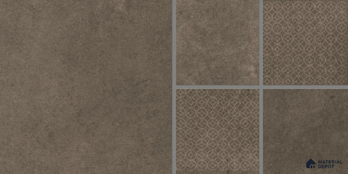 Parking Floor & Wall TL 00061 C Marrone Brown 2 ft x 1 ft Matte Finish Stone Vitrified Tile - 12 mm | 32 Random Faces | Suitable For Heavy Duty Outdoor Areas