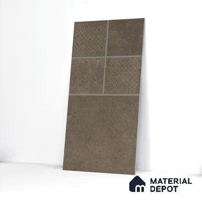 Parking Floor & Wall TL 00061 C Marrone Brown 2 ft x 1 ft Matte Finish Stone Vitrified Tile - 12 mm | 32 Random Faces | Suitable For Heavy Duty Outdoor Areas