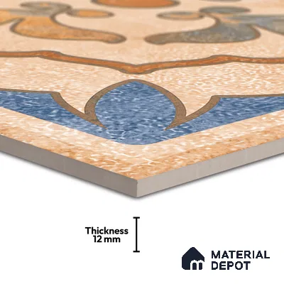 Terracotta Parking Floor & Wall TL 00061 D Red Rosy Brown 2 ft x 1 ft Matte Finish Stone Vitrified Tile - 12 mm | 32 Random Faces | Suitable For Heavy Duty Outdoor Areas