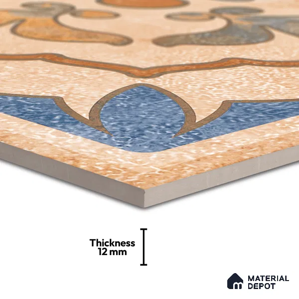 Terracotta Parking Floor & Wall TL 00061 D Red Rosy Brown 2 ft x 1 ft Matte Finish Stone Vitrified Tile - 12 mm | 32 Random Faces | Suitable For Heavy Duty Outdoor Areas