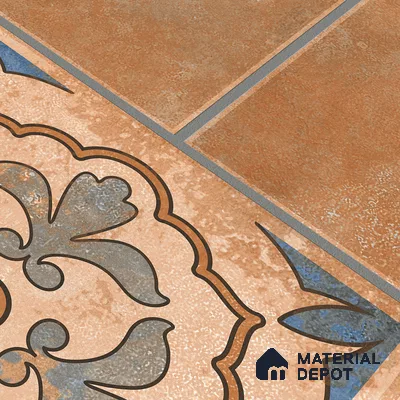 Terracotta Parking Floor & Wall TL 00061 D Red Rosy Brown 2 ft x 1 ft Matte Finish Stone Vitrified Tile - 12 mm | 32 Random Faces | Suitable For Heavy Duty Outdoor Areas