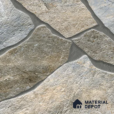 Parking Floor & Wall TL 00064 A Stone Grey 2 ft x 1 ft Matte Finish Stone Vitrified Tile - 12 mm | 16 Random Faces | Suitable For Heavy Duty Outdoor Areas