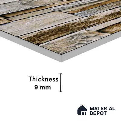 Elevation Wall Tile TL 00079 A Tan Brown 2 ft x 1 ft Stacked Punch Matte Finish Vitrified Tile - 9 mm | Suitable For Feature Wall, Boundary Wall, Balcony, Outdoor (Sample)