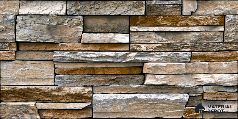 Elevation Wall Tile TL 00079 A Tan Brown 2 ft x 1 ft Stacked Punch Matte Finish Vitrified Tile - 9 mm | Suitable For Feature Wall, Boundary Wall, Balcony, Outdoor (Sample)