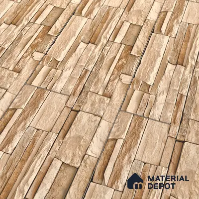 Elevation Wall Tile TL 00079 B Light Beige 2 ft x 1 ft Punch Matte Finish Vitrified Tile - 9 mm | Ideal For Modern Facades, Outdoor Cladding, Feature Wall