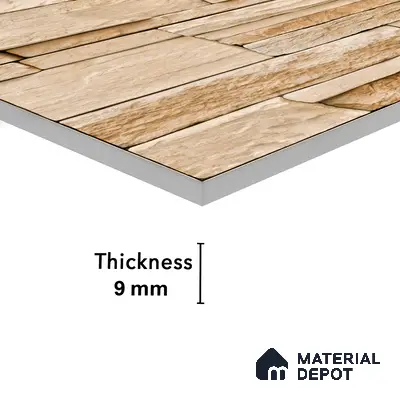 Elevation Wall Tile TL 00079 B Light Beige 2 ft x 1 ft Punch Matte Finish Vitrified Tile - 9 mm | Ideal For Modern Facades, Outdoor Cladding, Feature Wall