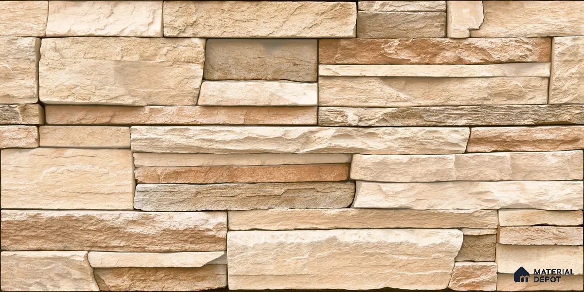 Elevation Wall Tile TL 00079 B Light Beige 2 ft x 1 ft Punch Matte Finish Vitrified Tile - 9 mm | Ideal For Modern Facades, Outdoor Cladding, Feature Wall