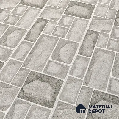 Elevation Wall Tile TL 00085 B Shadow Grey 2 ft x 1 ft Punch Matte Finish Vitrified Tile - 9 mm | Ideal For Modern Facades, Outdoor Cladding, Feature Wall