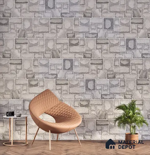 Elevation Wall Tile TL 00085 B Shadow Grey 2 ft x 1 ft Punch Matte Finish Vitrified Tile - 9 mm | Ideal For Modern Facades, Outdoor Cladding, Feature Wall