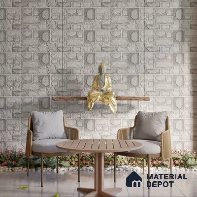 Elevation Wall Tile TL 00085 B Shadow Grey 2 ft x 1 ft Punch Matte Finish Vitrified Tile - 9 mm | Ideal For Modern Facades, Outdoor Cladding, Feature Wall