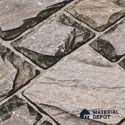 Elevation Wall Tile TL 00085 C Slate Grey 2 ft x 1 ft Punch Matte Finish Vitrified Tile - 9 mm | Suitable For Feature Wall, Boundary Wall, Balcony, Outdoor