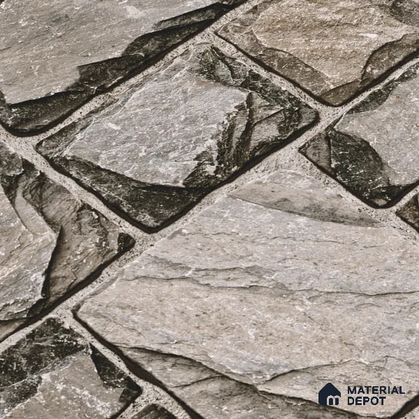 Elevation Wall Tile TL 00085 C Slate Grey 2 ft x 1 ft Punch Matte Finish Vitrified Tile - 9 mm | Suitable For Feature Wall, Boundary Wall, Balcony, Outdoor