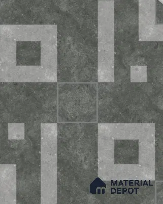 TL 03385 H Tetris Slate 400 x 400 mm Matte Finish Anti Slip Vitrified Parking Floor Tile - 12 mm | Pattern Alignment May Vary | 2-3 mm Spacer is Mandatory