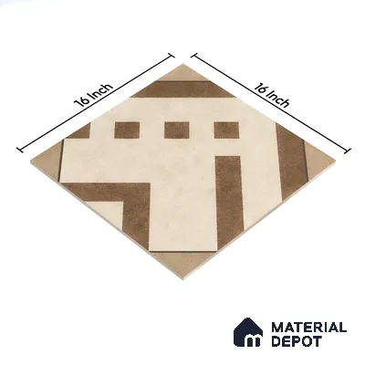 Parking Floor Tile TL 03385 B Tetris Sunshine16 x 16 inch Anti Slip Matte Finish Heavy Duty Vitrified Tile - 12 mm | Suitable For Garage, Driveway, Terrace | Pattern Alignment May Vary | 2-3 mm Spacer is Mandatory