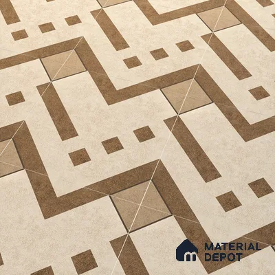 Parking Floor Tile TL 03385 B Tetris Sunshine16 x 16 inch Anti Slip Matte Finish Heavy Duty Vitrified Tile - 12 mm | Suitable For Garage, Driveway, Terrace | Pattern Alignment May Vary | 2-3 mm Spacer is Mandatory