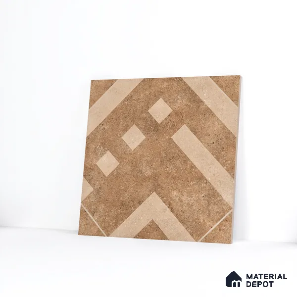 Parking Floor Tile TL 03385 C Tetris Beige 16 x 16 inch Anti Slip Matte Finish Heavy Duty Vitrified Tile - 12 mm | Suitable For Garage, Driveway, Terrace | Pattern Alignment May Vary | 2-3 mm Spacer is Mandatory (Sample)