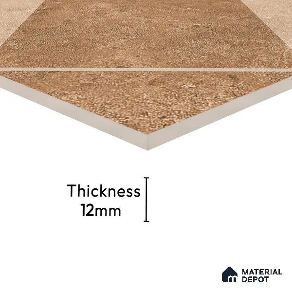 Parking Floor Tile TL 03385 C Tetris Beige 16 x 16 inch Anti Slip Matte Finish Heavy Duty Vitrified Tile - 12 mm | Suitable For Garage, Driveway, Terrace | Pattern Alignment May Vary | 2-3 mm Spacer is Mandatory (Sample)