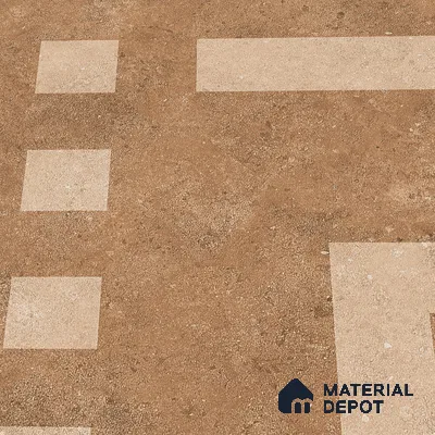 Parking Floor Tile TL 03385 C Tetris Beige 16 x 16 inch Anti Slip Matte Finish Heavy Duty Vitrified Tile - 12 mm | Suitable For Garage, Driveway, Terrace | Pattern Alignment May Vary | 2-3 mm Spacer is Mandatory (Sample)