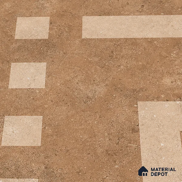 Parking Floor Tile TL 03385 C Tetris Beige 16 x 16 inch Anti Slip Matte Finish Heavy Duty Vitrified Tile - 12 mm | Suitable For Garage, Driveway, Terrace | Pattern Alignment May Vary | 2-3 mm Spacer is Mandatory (Sample)