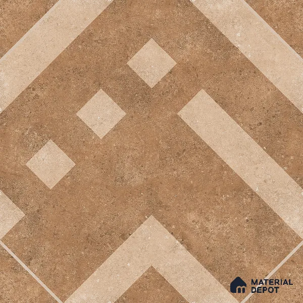 Parking Floor Tile TL 03385 C Tetris Beige 16 x 16 inch Anti Slip Matte Finish Heavy Duty Vitrified Tile - 12 mm | Suitable For Garage, Driveway, Terrace | Pattern Alignment May Vary | 2-3 mm Spacer is Mandatory (Sample)