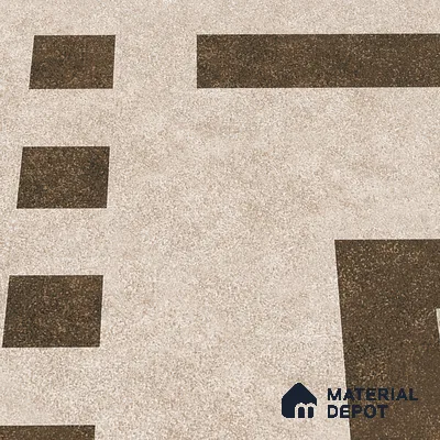 Parking Floor Tile TL 03385 D Tetris Brown 16 x 16 inch Anti Slip Matte Finish Heavy Duty Vitrified Tile - 12 mm | Suitable For Garage, Driveway, Terrace | Pattern Alignment May Vary | 2-3 mm Spacer is Mandatory (Sample)