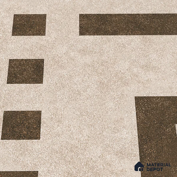 Parking Floor Tile TL 03385 D Tetris Brown 16 x 16 inch Anti Slip Matte Finish Heavy Duty Vitrified Tile - 12 mm | Suitable For Garage, Driveway, Terrace | Pattern Alignment May Vary | 2-3 mm Spacer is Mandatory (Sample)