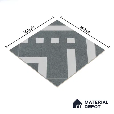 Parking Floor Tile TL 03385 F Tetris Grape 16 x 16 inch Anti Slip Matte Finish Heavy Duty Vitrified Tile - 12 mm | Suitable For Garage, Driveway, Terrace | Pattern Alignment May Vary | 2-3 mm Spacer is Mandatory