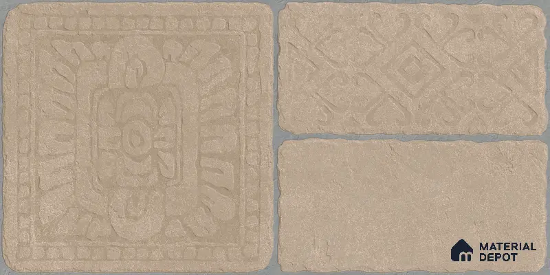 Parking Floor & Wall TL 00060 A Light Beige 2 ft x 1 ft Matte Finish Stone Vitrified Tile - 12 mm | 32 Random Faces | Suitable For Heavy Duty Outdoor Areas