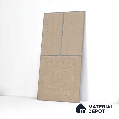 Parking Floor & Wall TL 00060 A Light Beige 2 ft x 1 ft Matte Finish Stone Vitrified Tile - 12 mm | 32 Random Faces | Suitable For Heavy Duty Outdoor Areas