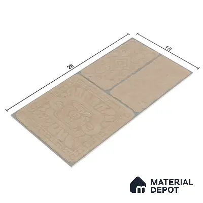 Parking Floor & Wall TL 00060 A Light Beige 2 ft x 1 ft Matte Finish Stone Vitrified Tile - 12 mm | 32 Random Faces | Suitable For Heavy Duty Outdoor Areas