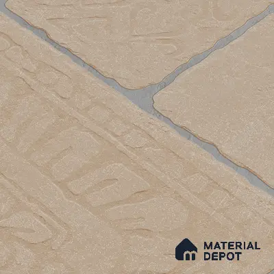 Parking Floor & Wall TL 00060 A Light Beige 2 ft x 1 ft Matte Finish Stone Vitrified Tile - 12 mm | 32 Random Faces | Suitable For Heavy Duty Outdoor Areas