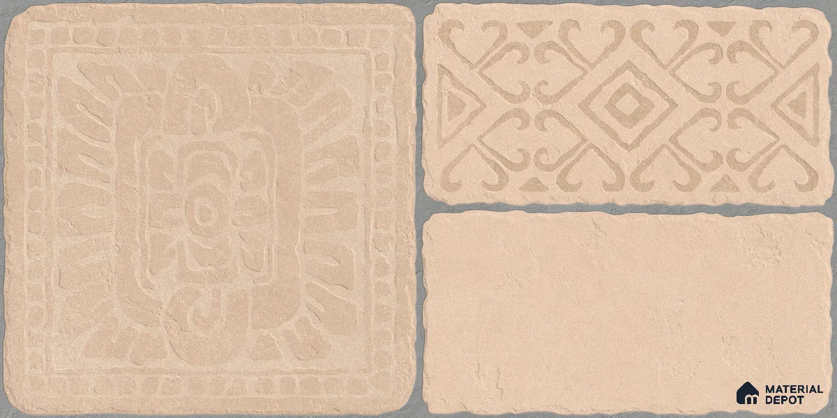 Parking Floor & Wall TL 00060 B Toffee Beige 2 ft x 1 ft Matte Finish Stone Vitrified Tile - 12 mm | 32 Random Faces | Suitable For Heavy Duty Outdoor Areas