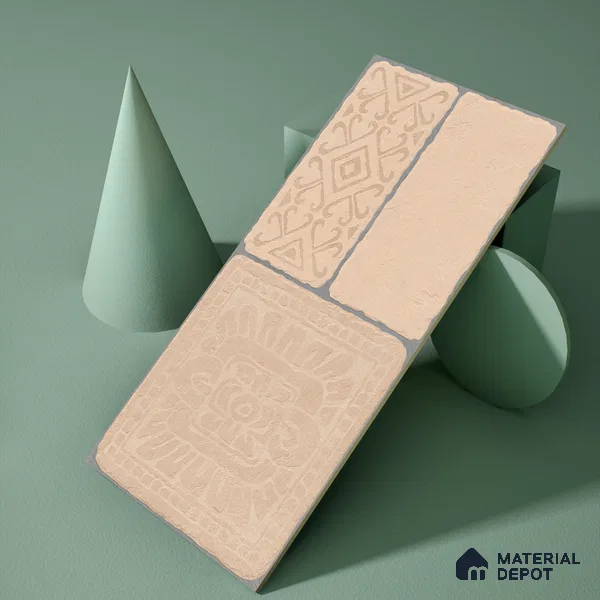 Parking Floor & Wall TL 00060 B Toffee Beige 2 ft x 1 ft Matte Finish Stone Vitrified Tile - 12 mm | 32 Random Faces | Suitable For Heavy Duty Outdoor Areas