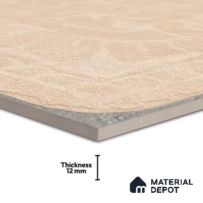 Parking Floor & Wall TL 00060 B Toffee Beige 2 ft x 1 ft Matte Finish Stone Vitrified Tile - 12 mm | 32 Random Faces | Suitable For Heavy Duty Outdoor Areas