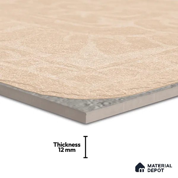 Parking Floor & Wall TL 00060 B Toffee Beige 2 ft x 1 ft Matte Finish Stone Vitrified Tile - 12 mm | 32 Random Faces | Suitable For Heavy Duty Outdoor Areas