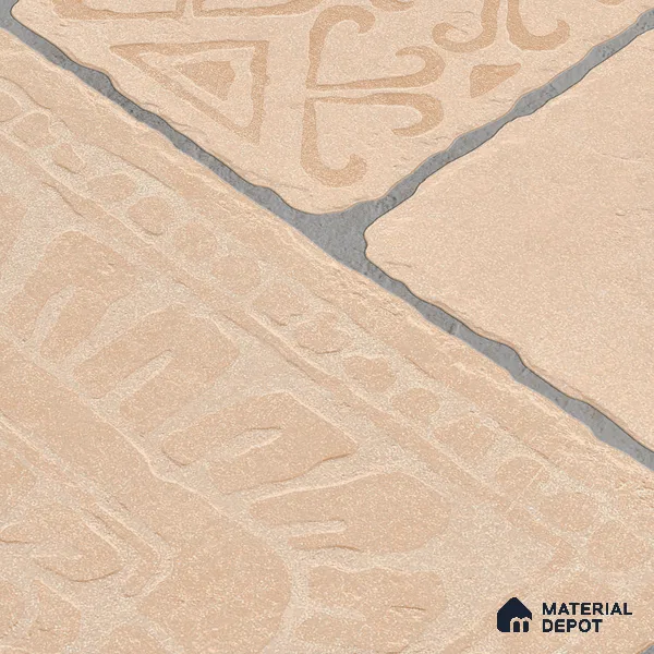 Parking Floor & Wall TL 00060 B Toffee Beige 2 ft x 1 ft Matte Finish Stone Vitrified Tile - 12 mm | 32 Random Faces | Suitable For Heavy Duty Outdoor Areas