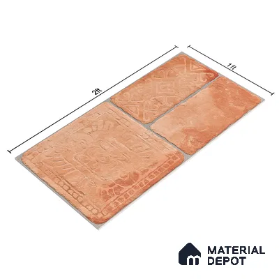 Parking Floor & Wall TL 00060 C Mud Brown 2 ft x 1 ft Matte Finish Stone Vitrified Tile - 12 mm | 32 Random Faces | Suitable For Heavy Duty Outdoor Areas