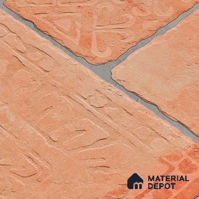 Parking Floor & Wall TL 00060 C Mud Brown 2 ft x 1 ft Matte Finish Stone Vitrified Tile - 12 mm | 32 Random Faces | Suitable For Heavy Duty Outdoor Areas