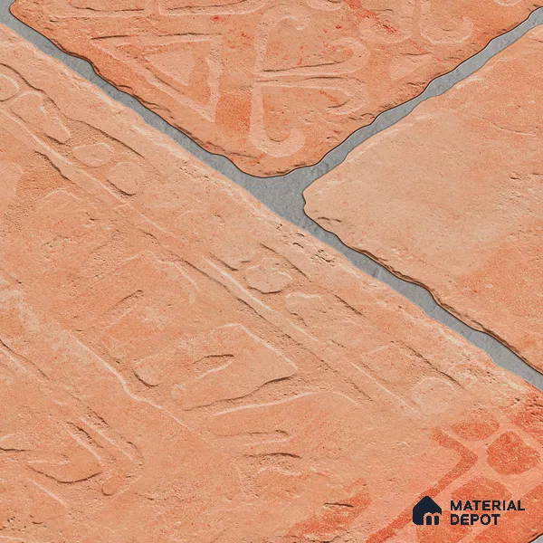 Parking Floor & Wall TL 00060 C Mud Brown 2 ft x 1 ft Matte Finish Stone Vitrified Tile - 12 mm | 32 Random Faces | Suitable For Heavy Duty Outdoor Areas