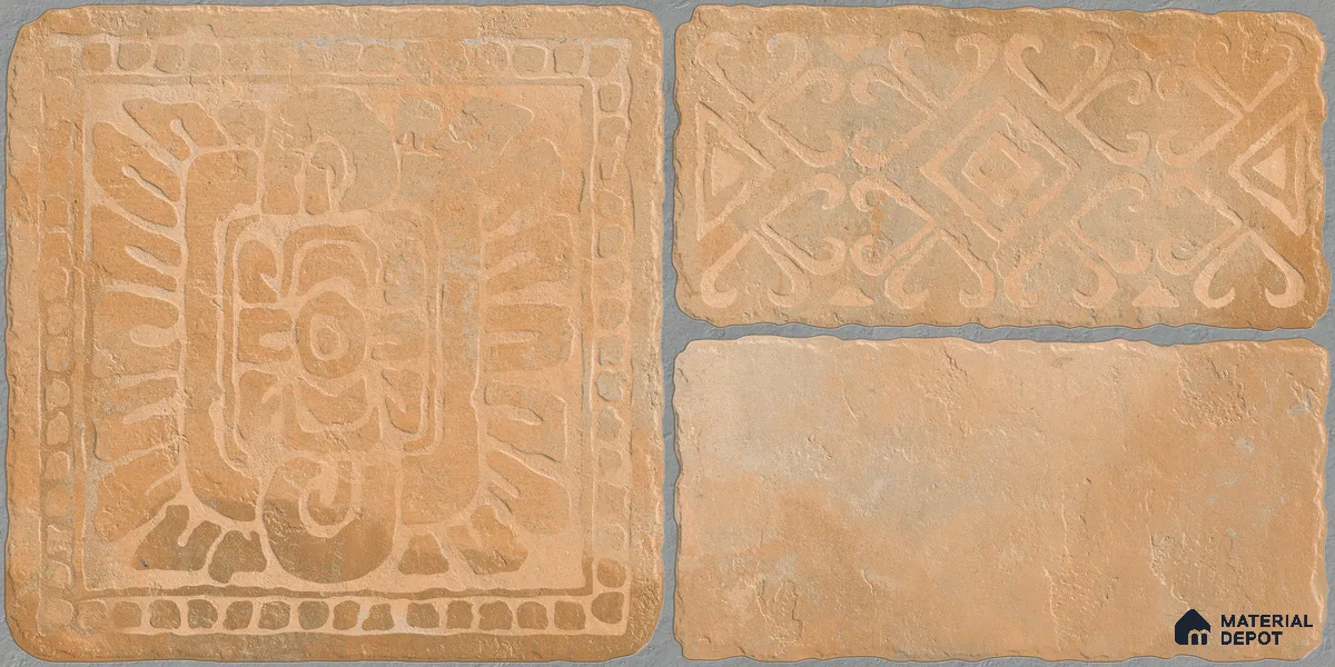 Parking Floor & Wall TL 00060 D Chocolate Brown 2 ft x 1 ft Matte Finish Stone Vitrified Tile - 12 mm | 32 Random Faces | Suitable For Heavy Duty Outdoor Areas