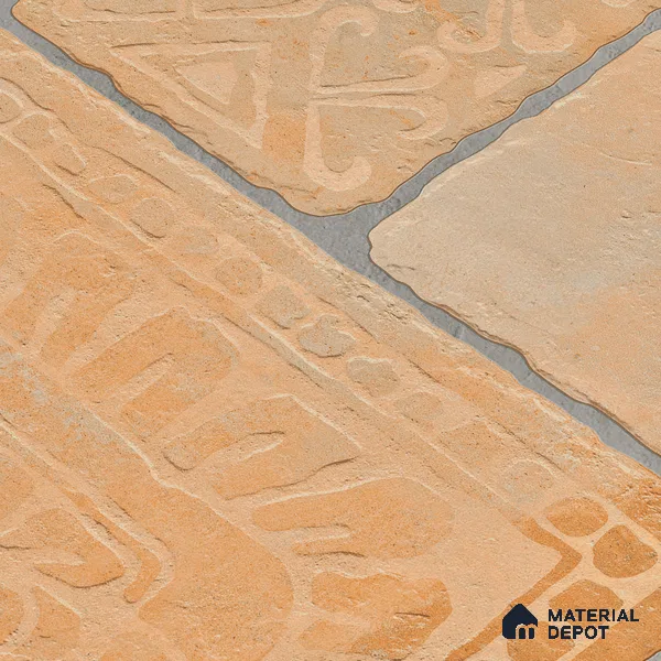 Parking Floor & Wall TL 00060 D Chocolate Brown 2 ft x 1 ft Matte Finish Stone Vitrified Tile - 12 mm | 32 Random Faces | Suitable For Heavy Duty Outdoor Areas