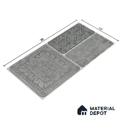 Parking Floor & Wall TL 00060 E Grey 2 ft x 1 ft Matte Finish Stone Vitrified Tile - 12 mm | 32 Random Faces | Suitable For Heavy Duty Outdoor Areas