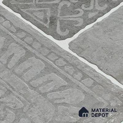 Parking Floor & Wall TL 00060 E Grey 2 ft x 1 ft Matte Finish Stone Vitrified Tile - 12 mm | 32 Random Faces | Suitable For Heavy Duty Outdoor Areas