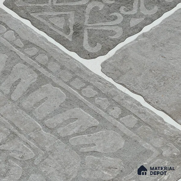 Parking Floor & Wall TL 00060 E Grey 2 ft x 1 ft Matte Finish Stone Vitrified Tile - 12 mm | 32 Random Faces | Suitable For Heavy Duty Outdoor Areas