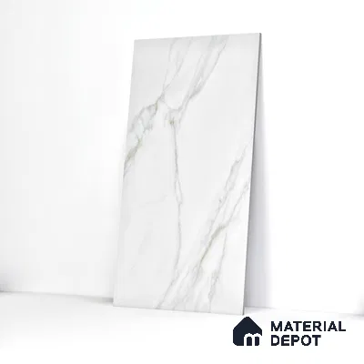 Endless Floor & Wall Vitrified Tile Statuario Venus White 4 ft x 2 ft | TL 01187 Glossy Finish - 9 mm | Suitable for Living Room, Bedroom (Sample)